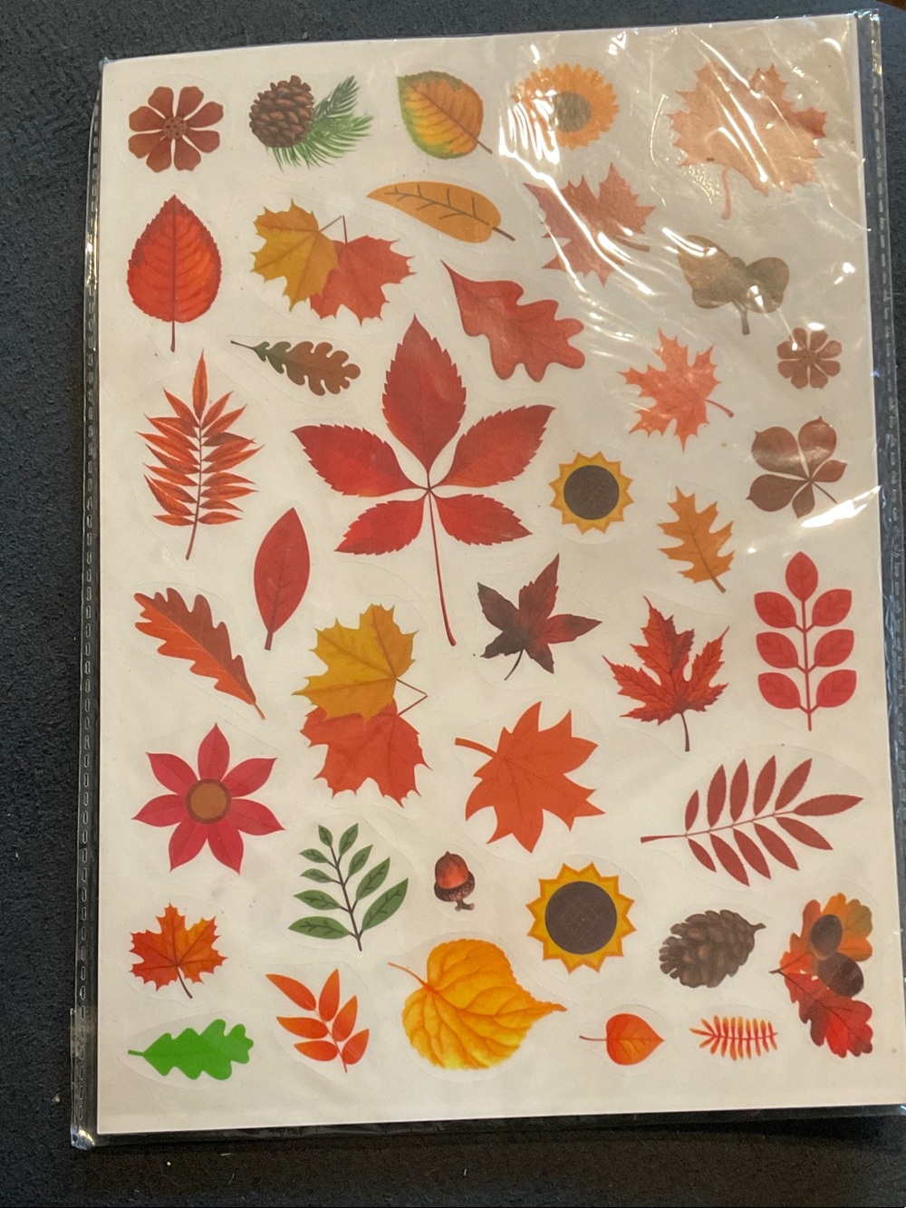 Autumn Leaves Sticker Sheets (14)- Fall Leaf & Floral Designs